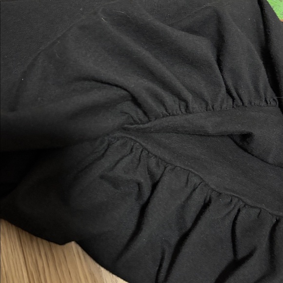 DESIGUAL (M) Balloon Floral Skirt Above Knee Elastic Waist Tie Soft Black - Picture 9 of 13